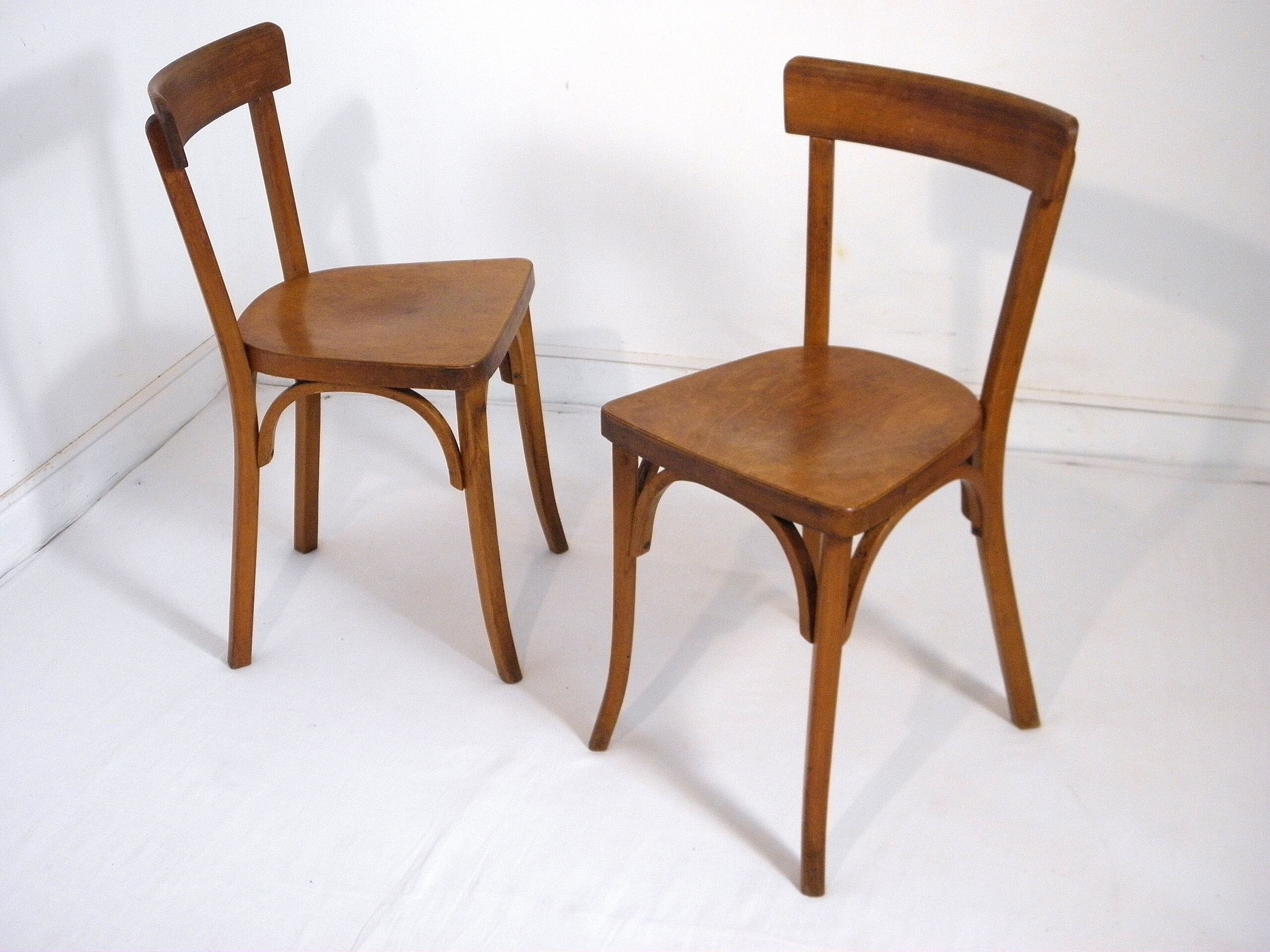 Pair of Baumann bistro chairs