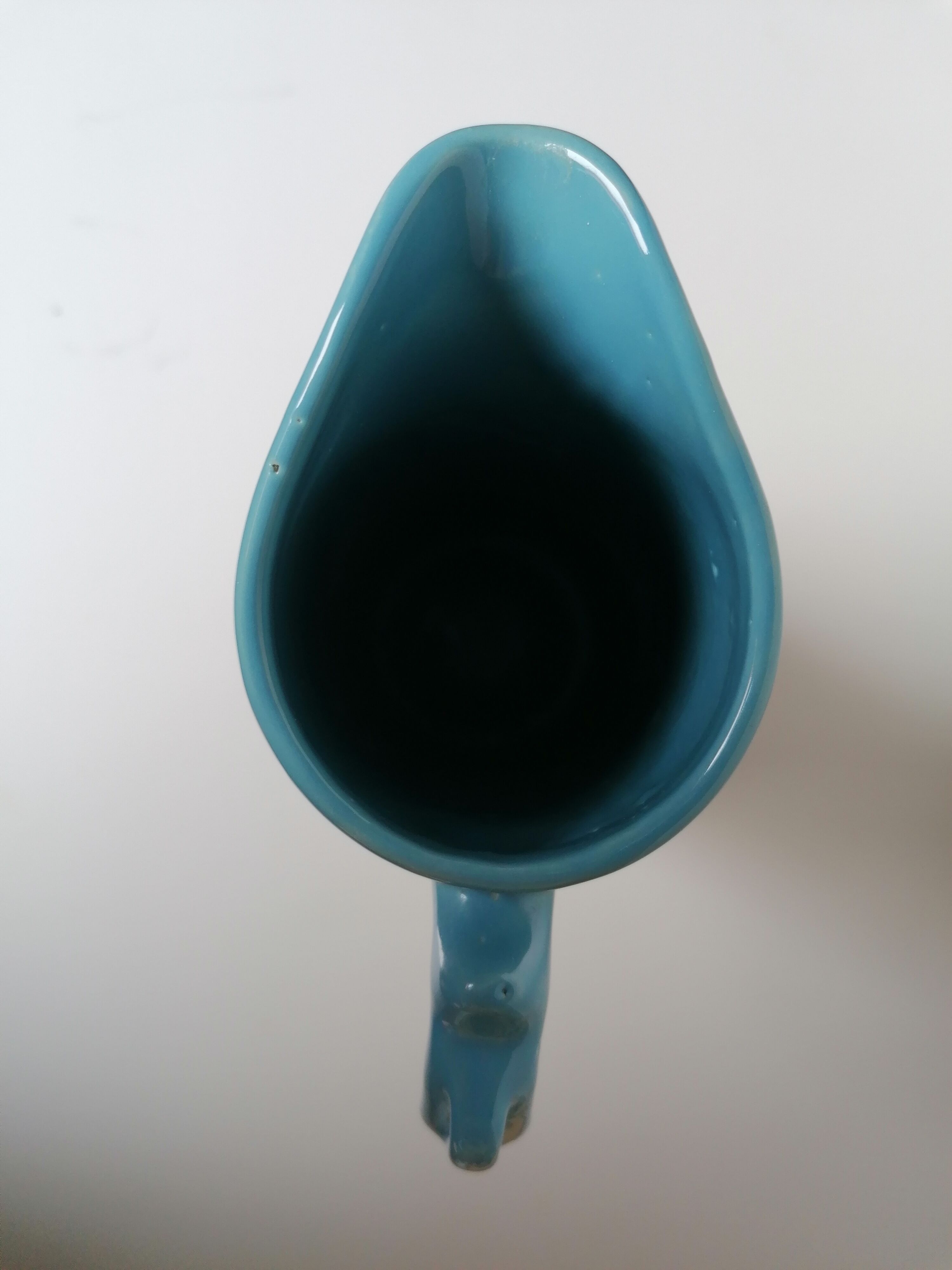 Vase céramique émaillé bleu