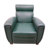 Fauteuil en cuir signé ergy