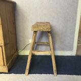 Old elm wood stool