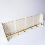 1950s German metal wall coat rack