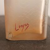 François-Théodore Legras square-sectioned vase, Rubis series, Art Nouveau, 1900