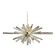 Lustre contemporain Spoutnik ovale en verre de Murano "Triedro" transparent