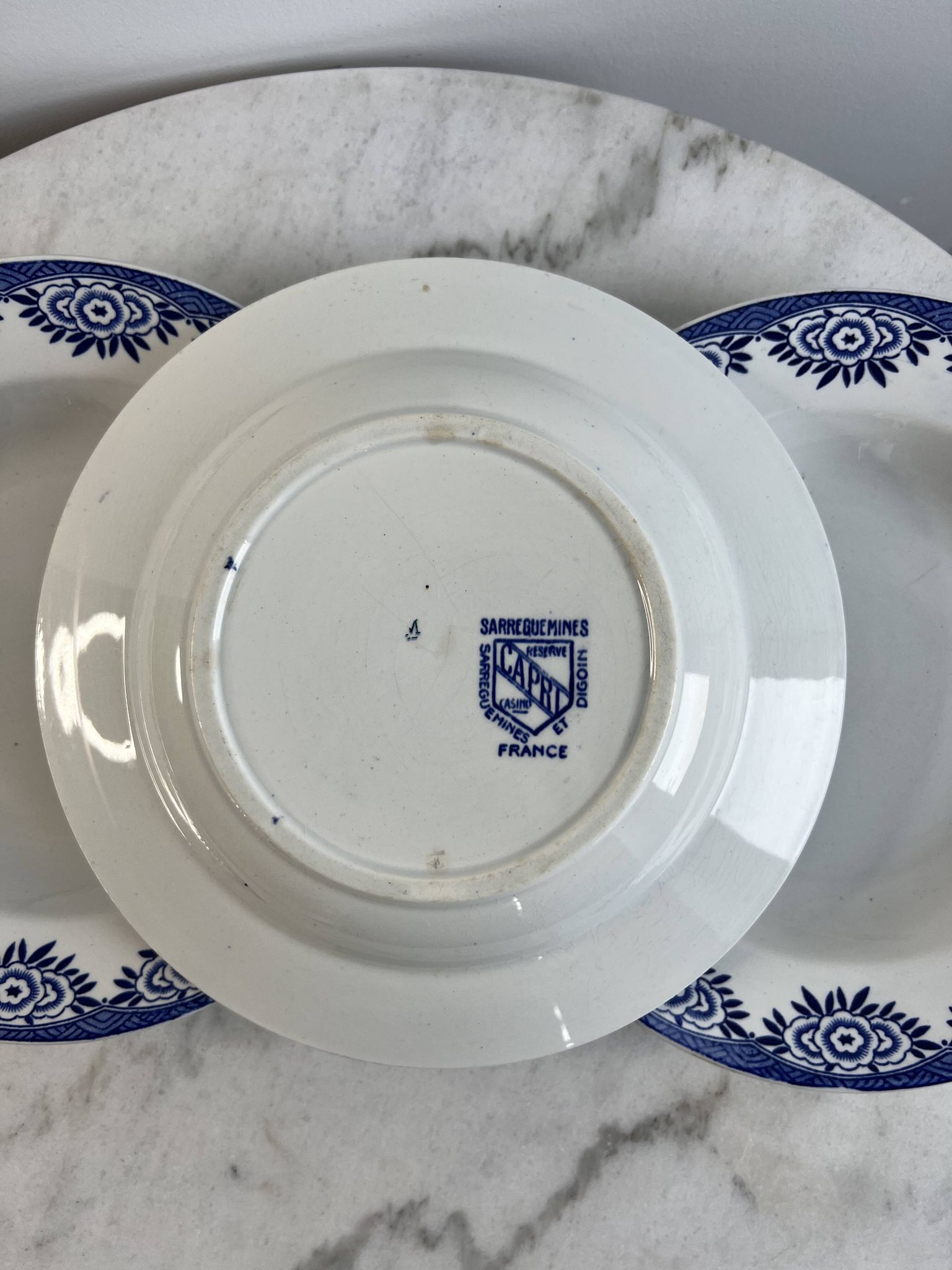 Set of 3 deep plates Sarreguemines Capri Casino