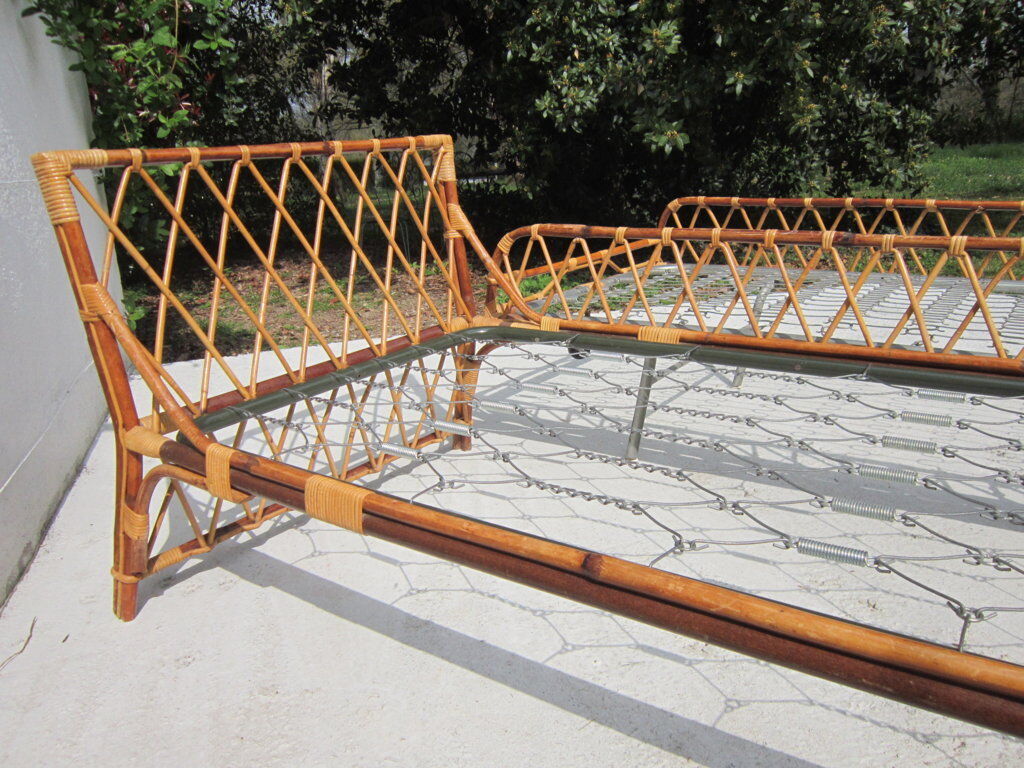 Bed with drawer rattan bed