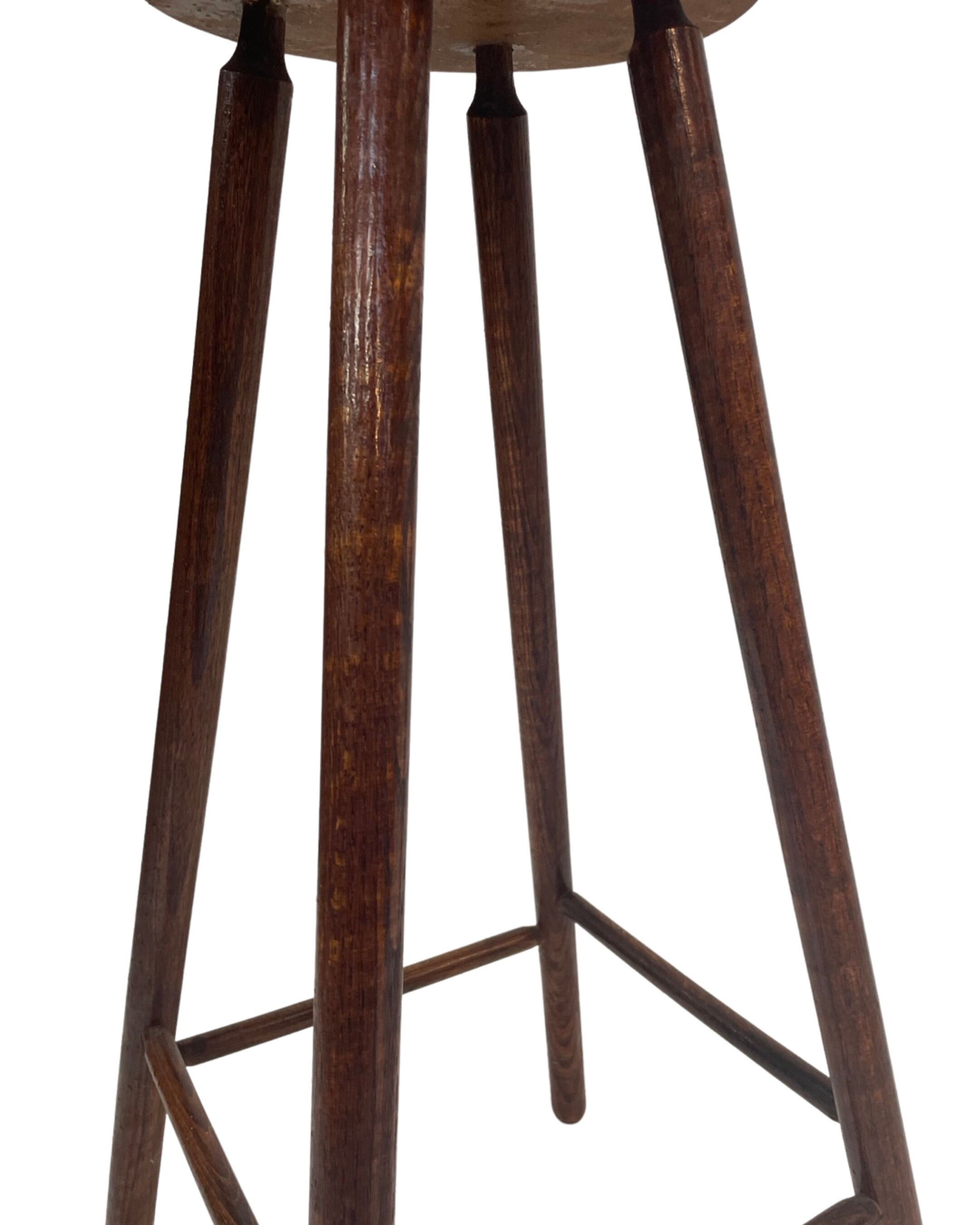 Vintage barstool, wood, 60s