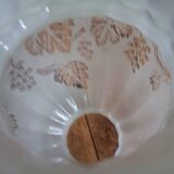 Oil lamp globe - Vine and grape frieze - frosted, sandblasted glass
