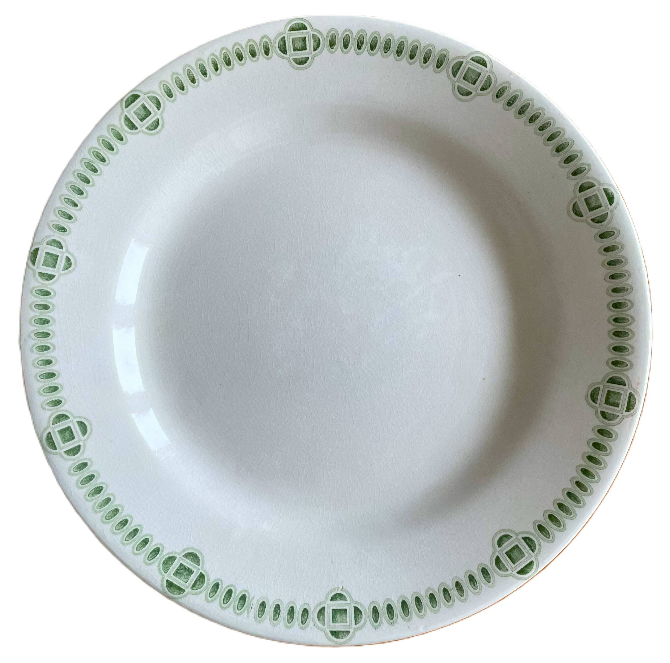Old mignardise dish on pedestal in earthenware from Creil & Montereau