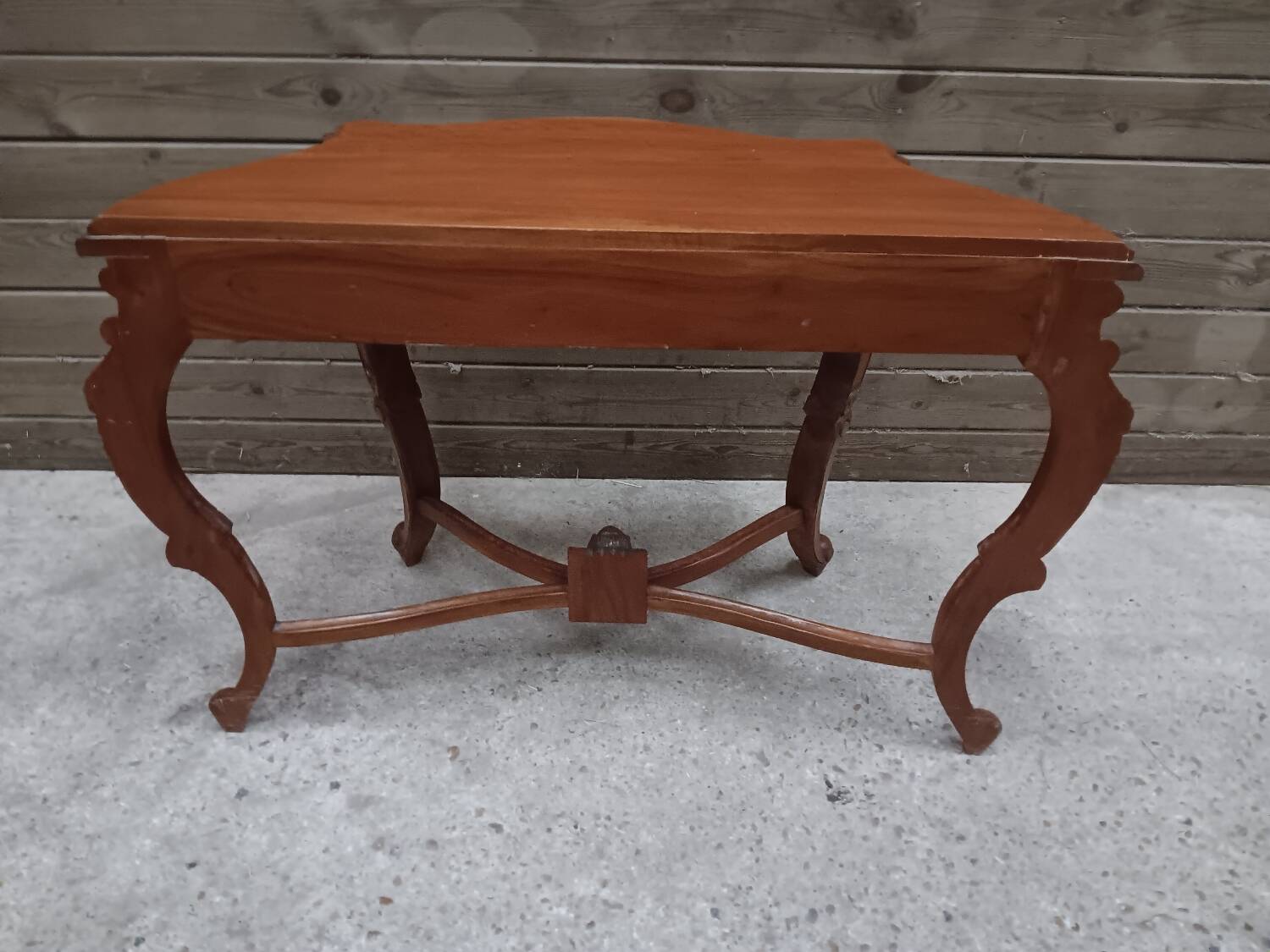 Carved wooden console