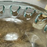 Blown glass salad bowl