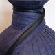 Vintage lamp base signed Emilio Robba – blue/purple fabric