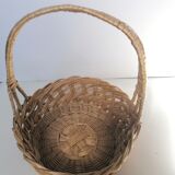 Children's basket in braided wicker