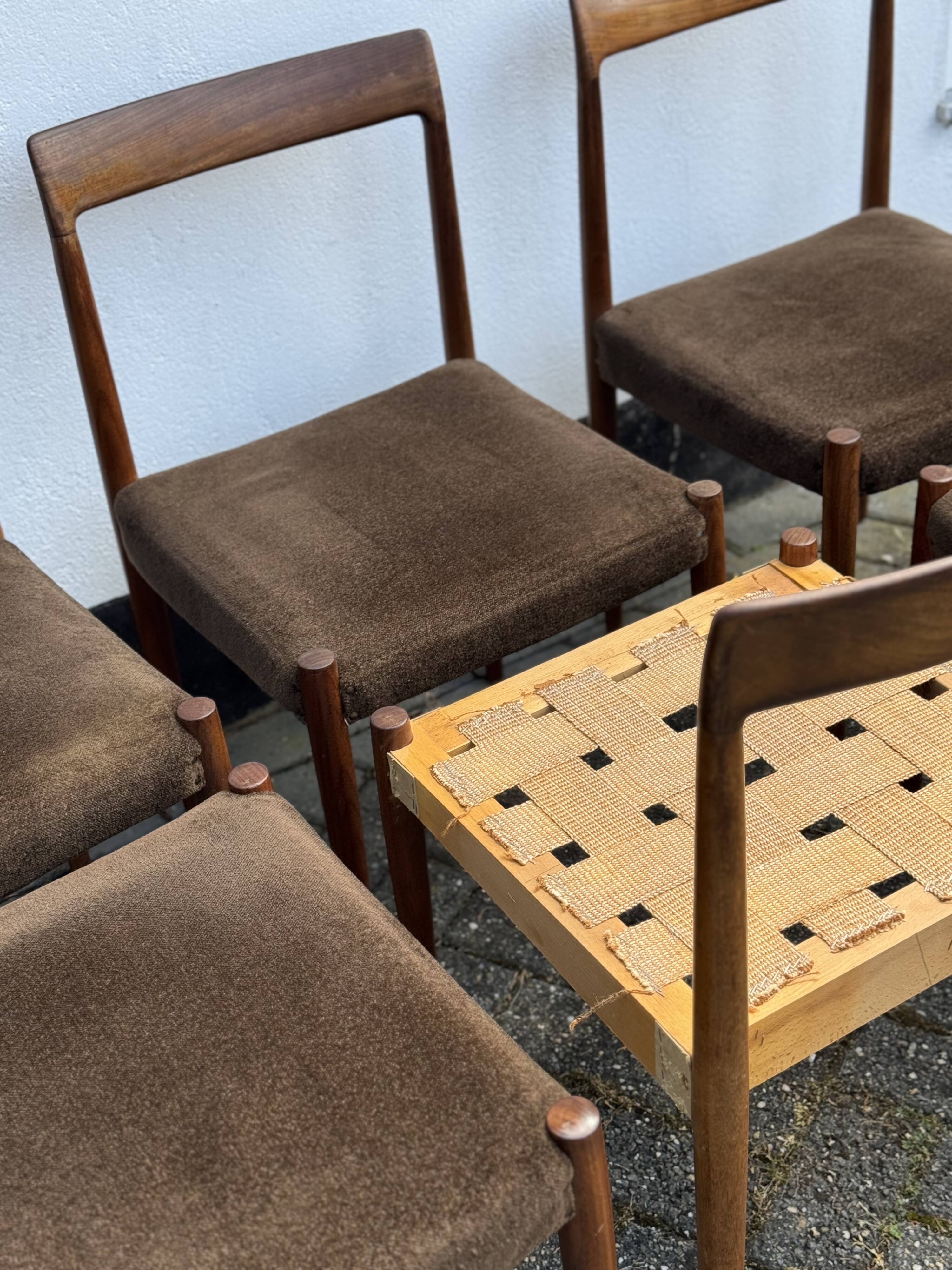 Ensemble de salle à manger vintage Lubke 8 pièces