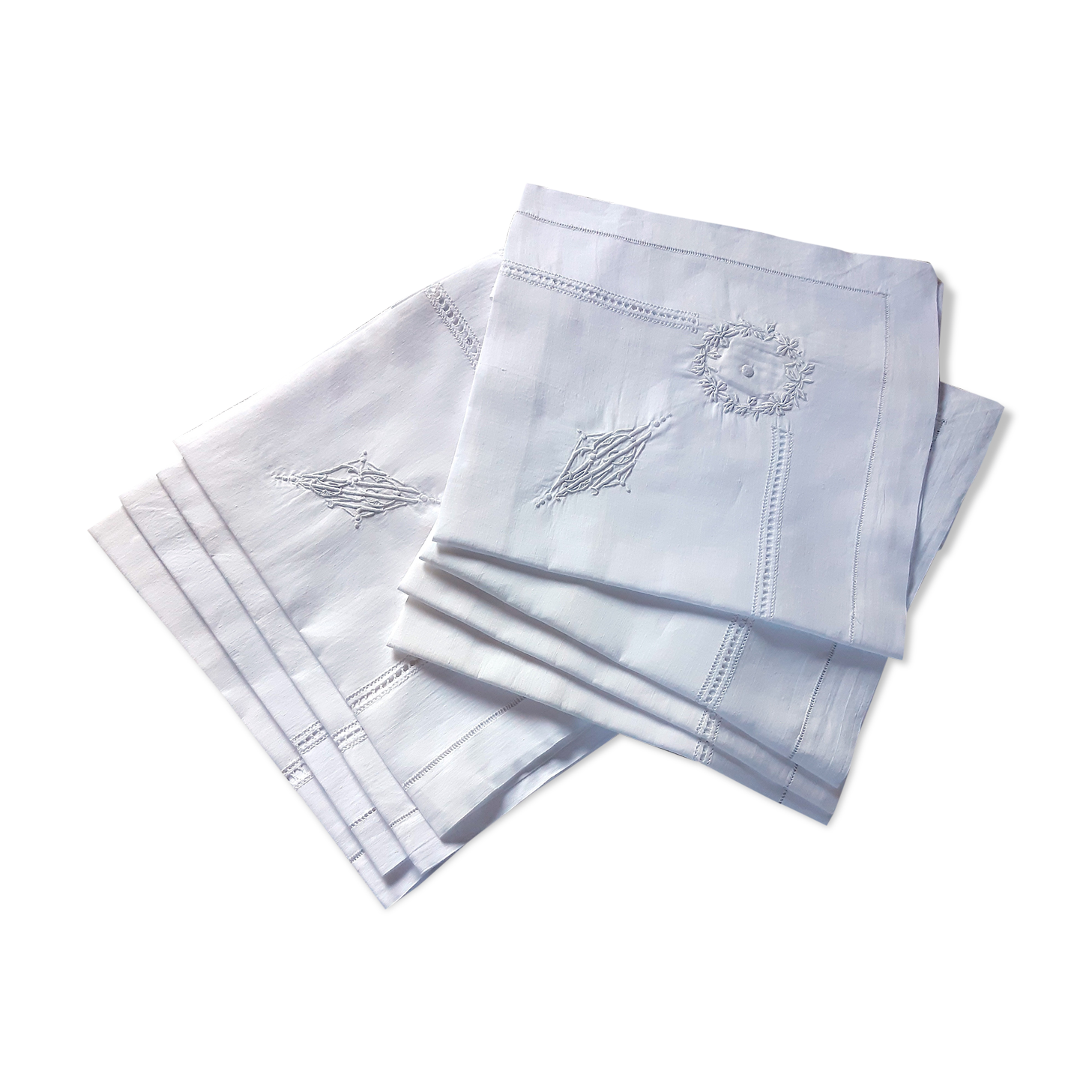 8 pure embroidered thread towels and monogrammed MR