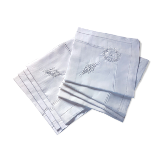 8 pure embroidered thread towels and monogrammed MR