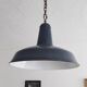 Industrial suspension XXL - Blue and white enamelled sheet - 1940