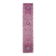 1970s Turkish Handmade Pink Diamond Wool Runner Rug 78x384