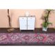 Vintage Turkish Oushak Handmade Wool Cotton Purple Runner 83x345