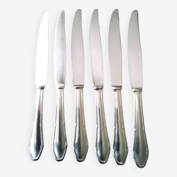 6 couteaux de table acier inoxydable bb