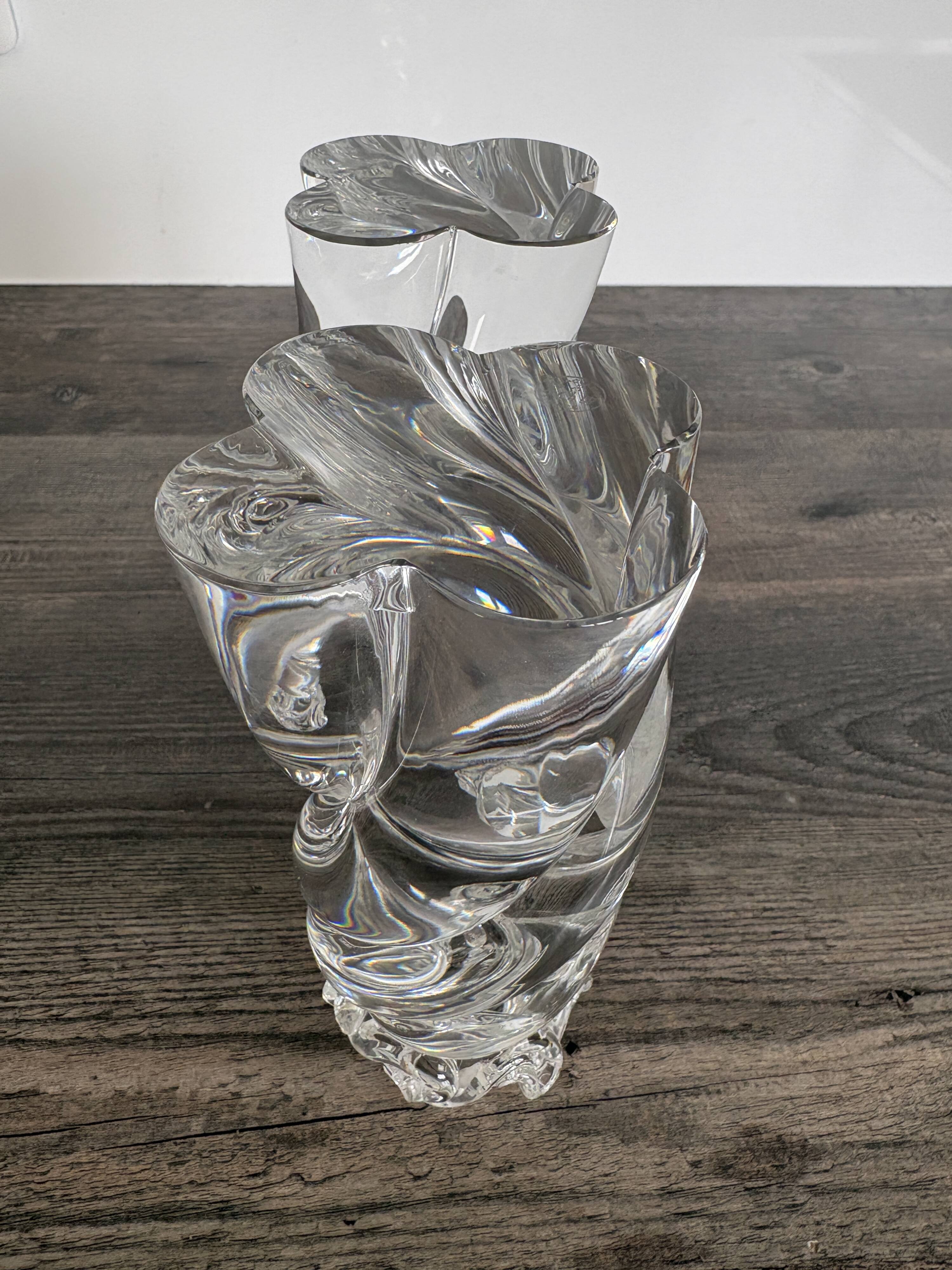 Pair of signed Baccarat Aladin candlesticks