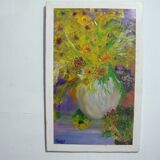 Floral oil painting signed