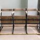 3-seater folding theatre bench