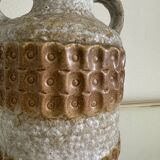 German ceramic vase with handles from the 60s