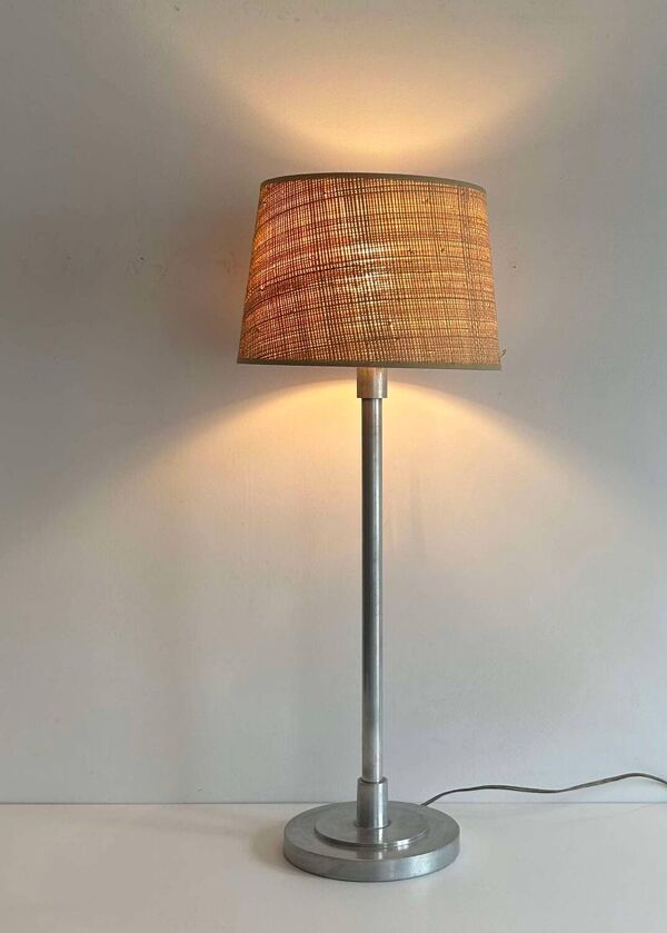 Lampe de table XL, métal chromé, France 1920