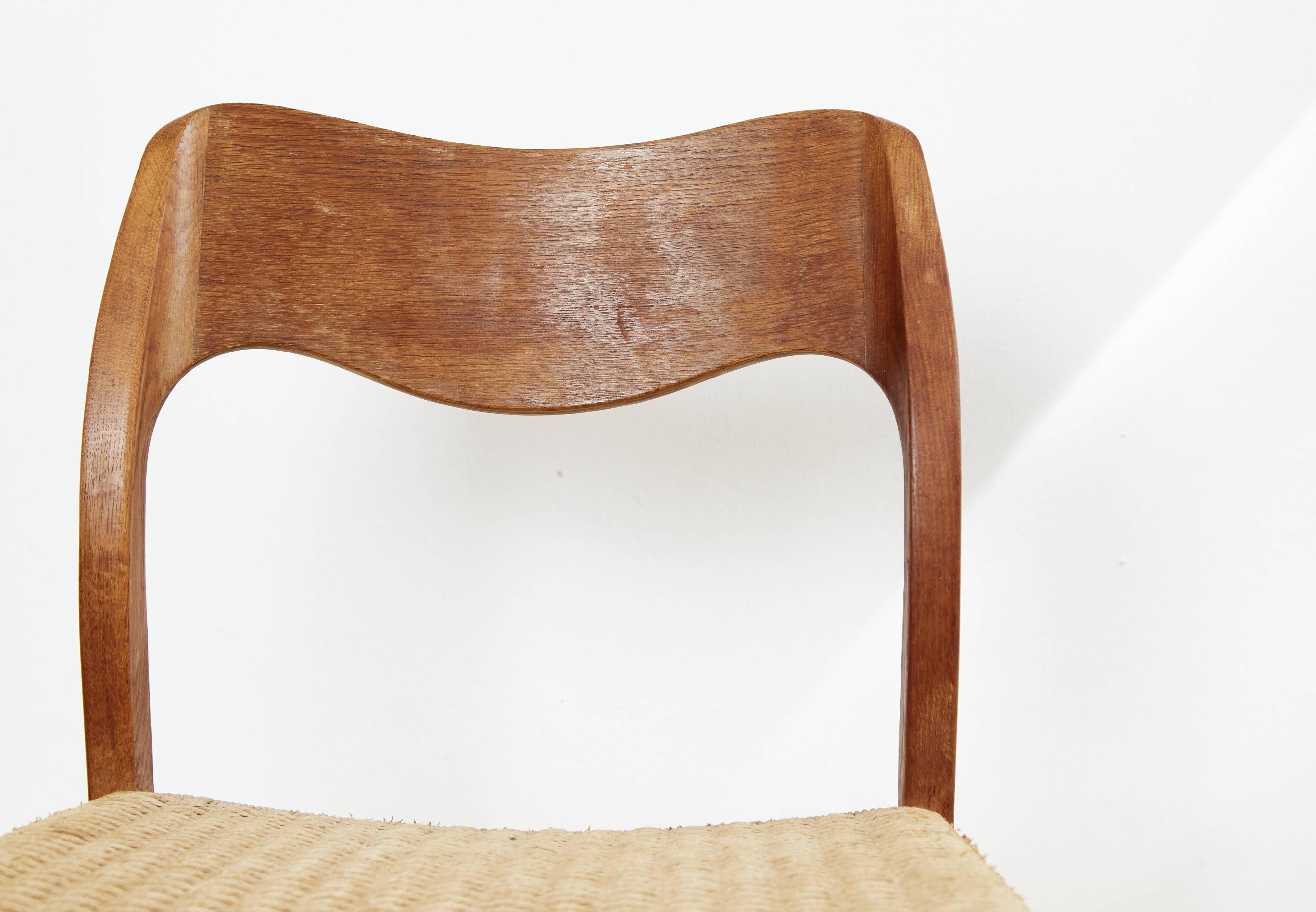 Niels O. Møller No. Dining Chairs No.71 for J. L Moller, Set of 3