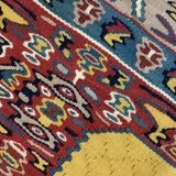 Pair Of New Persian Kilims Handwoven Kurdish Senneh Area Rugs- 115x166cm