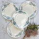 4 flat plates Terre de fer Longchamp model Lutèce Made in France