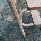 Yellow formica stool stepladder step