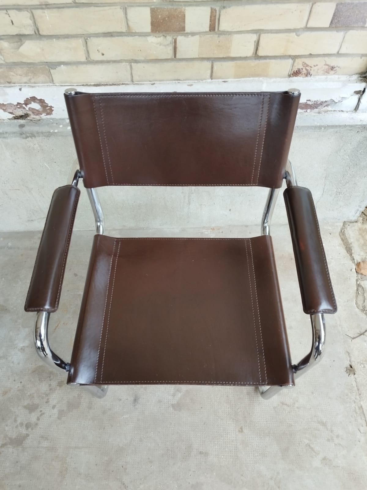 Chaise mg5 cuir marron Matteo Grassi