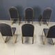 Vintage brass dining chairs by Belgochrom, 1970s