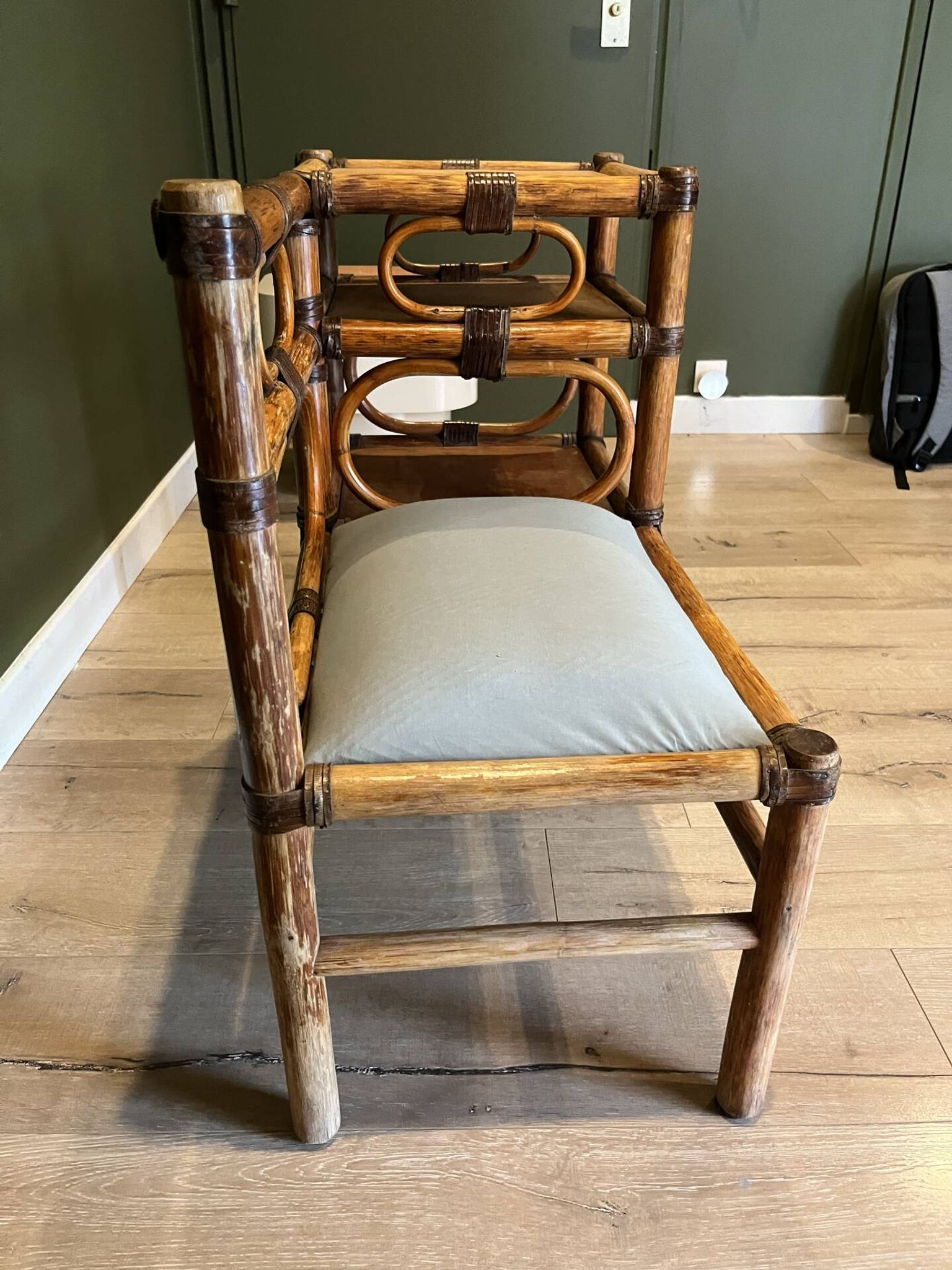 Banc vintage bambou