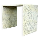 Rectangular white marble vintage side table