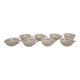 8 porcelain cups from Limoges – gold trim – 1950s