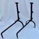 Paire de chenets en fer vintage