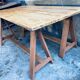 Farm table on trestles