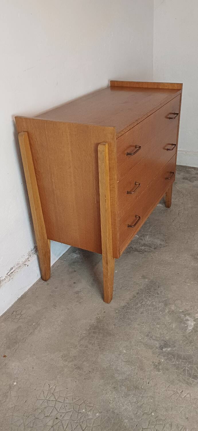 Vintage chest of drawers with compass feet