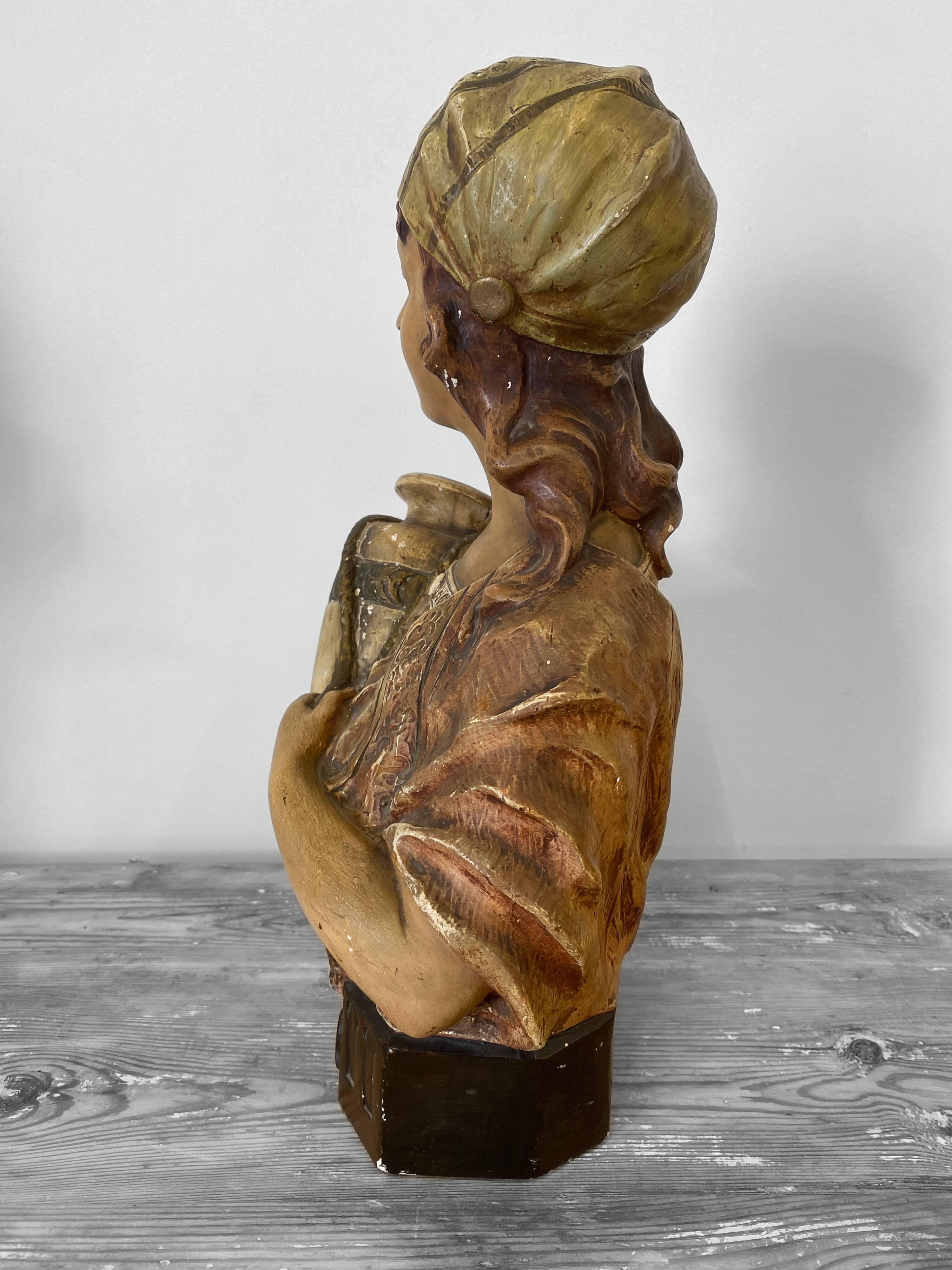 Bust of a Berber woman “Rebecca” in terracotta, Pirolli edition
