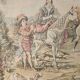 Tapestry Gobelin Hunting Landscape Rococo Jacquard Aubusson Style