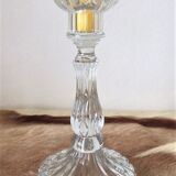 Large antique glass candle holder