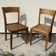 Paire de chaises bistro reconstruction vintage 1940