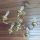Brass chandelier with 5 branches