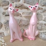 Vintage ceramic cat statue