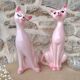 Vintage ceramic cat statue