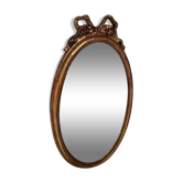 Mirror gold wood medallion - 43x24cm