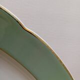 Plat ovale Villeroy & Boch Mettlach céladon et or