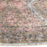 Faded brown & beige turkish runner rug 339x91cm